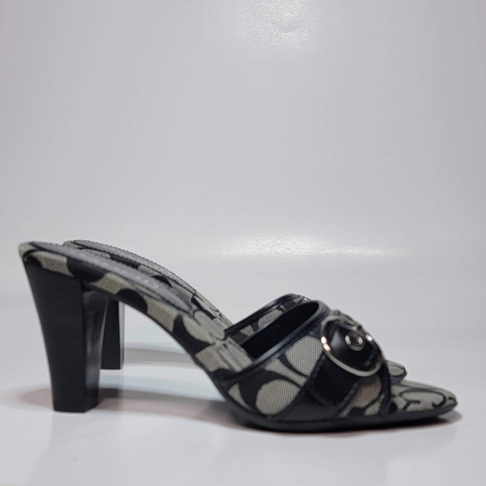 Coach Black and Gray Mules - Picture 4 of 12